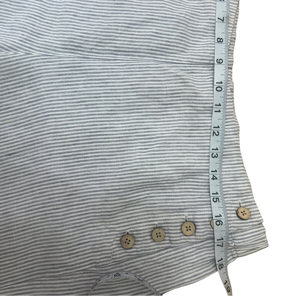 J. Jill Gray Striped Linen Pants Medium‎ - Picture 3 of 7